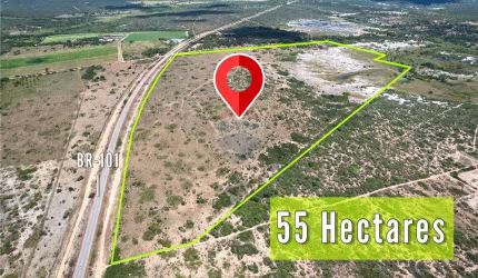 Terreno com 55,6 hectares, na BR101 Norte