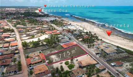 Terreno na Praia de Barreta na Av. Beira-Mar 1725m² escriturado