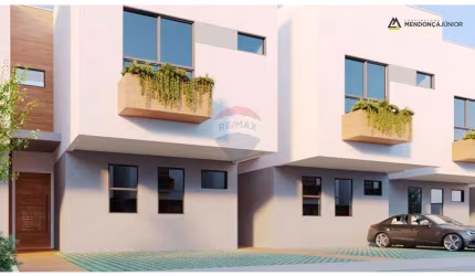 Casas duplex à venda Condomínio Belo Jardim com 91 m2  e 3 quartos à partir de R$ 499 mil - Neópolis, Natal/RN