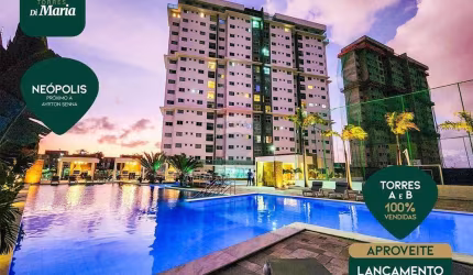 Apartamentos à venda com 90 m2 e 3 suítes a partir de R$ 580 mil - Neópolis, Natal/RN