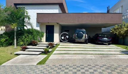 Casa com 4 suítes e lazer com piscina e sauna à venda, 322 m² por R$ 4.500.000 - Condomínio Reserva do Paratehy - São José dos Campos/SP