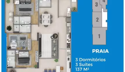 Apartamentos Frente Mar com Entradas À Partir de 32.000,00 - Praia Grande