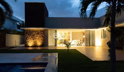 Casa em condomínio fechado com 4 quartos para alugar na Praia de Busca Vida, Camaçari , 370 m2 por R$ 15.000