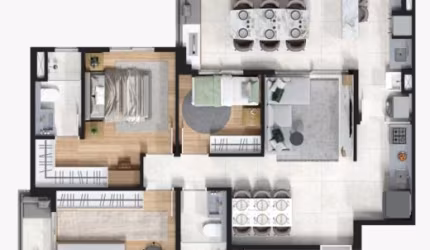 Imóvel para venda possui 65 metros quadrados com 3 quartos em Vila Carrão - São Paulo - SP