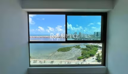 Parque do Cais - Apto. com sala de estar, 1qt, 1bwc social e cozinha/área de serviço - VISTA MAR