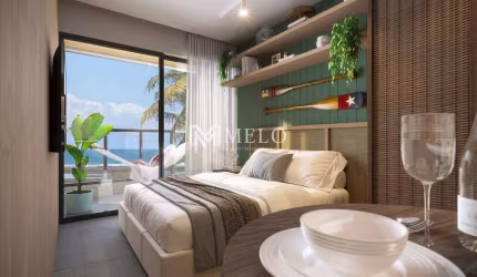 FLAST PORTO DE GALINHAS: 22,73m², 01 QTO, SL,  01WC.