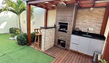 LOCAÇÃO e VENDA de Linda Casa Térrea com 3 Quartos sendo 1 Suíte com Closet, Cozinha Planejada e Quintal lindo com Área Gourmet no Condomínio Viva Vista, Sumaré/SP