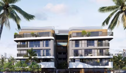 Flat pé na areia no bairro de Intermares