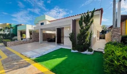 Linda casa plana mobiliada c/ 200m² à venda no Cond. Green Club 1, Parnamirim/RN