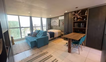 Flat com 1 dormitório à venda, 38 m² por R$ 410.000,00 - Ponta de Campina - Cabedelo/PB