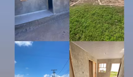 CASA NOVA SENDO CONSTRUIDA HA 100 METROS DO MAR ESCRITURADA