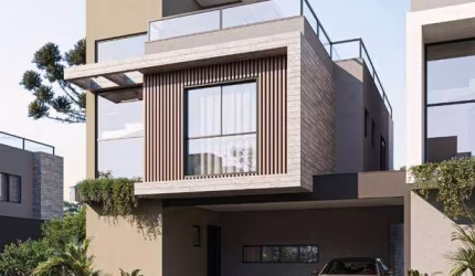 Entrada parcelada - Casa com 216 m², 3 suítes, lindo quintal gourmet à venda por R$ 1.587.000 - Bacacheri - Curitiba/PR