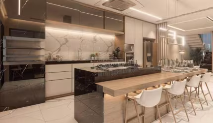 Sobrado com 3 Quartos (3 Suites), 2 Vagas, Churrasqueira à venda, 150 m² por R$ 955.000 - Santa Quitéria - Curitiba/PR