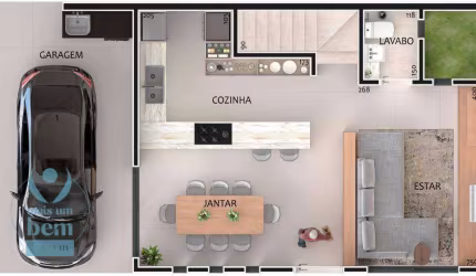 Lindíssimo Sobrado com 3 dormitórios à venda, 228 m² por R$ 1.140.000 - Bairro Alto - Curitiba/PR