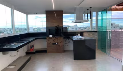 COBERTURA 4 QUARTOS (3 SUÍTES) 1 BANHO SOCIAL LAVABOS E 3 VAGAS DE GARAGEM