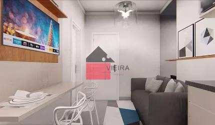 Apartamento com 2 dormitórios à venda, Pisos e revestimentos todos da Incepa,bancada de granito nos