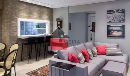 Apartamento mobiliado à venda em  Pinheiros, 3 dormitorio sendo uma suite, sala dois ambientes, dua