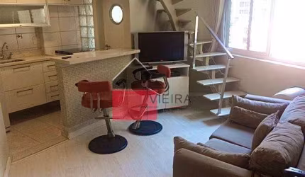 Apartamento Duplex mobiliado para locação com 45mts, Vila Nova Conceição, São Paulo, SP