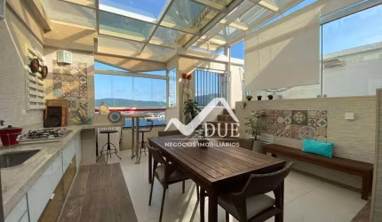 Cobertura com 3 dormitórios ,porteira fechada  à venda, 226 m² por R$ 1.800.000 - Ponta da Praia - Santos/SP