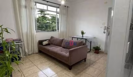Apartamento com 2 dormitórios, 2 andar sem elevador esquina com canal 1  à venda, 66 m² por R$ 300.000 - Marapé - Santos/SP