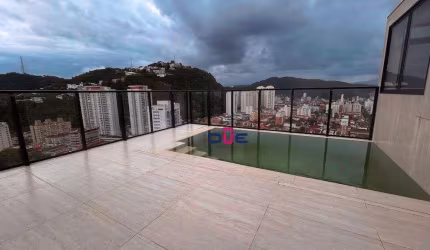 Cobertura com 3 dormitórios à venda, 160 m² por R$ 2.800.000 - José Menino - Santos/SP