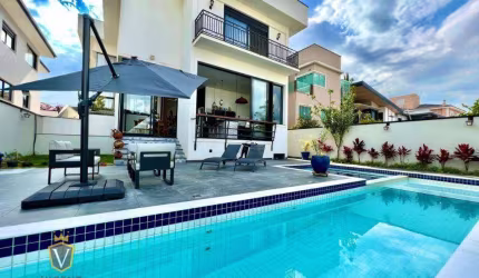 Casa com 5 suítes e piscina  à venda, 402 m² por R$ 3.300.000 - Condomínio Reserva da Serra - Jundiaí/SP