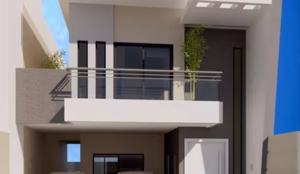 Casa duplex à venda na Praia do Morro, 3 suites, piscina, sala ampla, 2 vagas de garagem, alto padrão de acabamento.