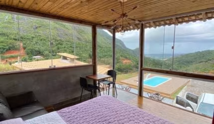Chácara com Casa Duplex luxo à venda nas Montanhas de Guarapari - Buenos Aires, Vista Esplendorosa para o mar e Pedra do Elefante