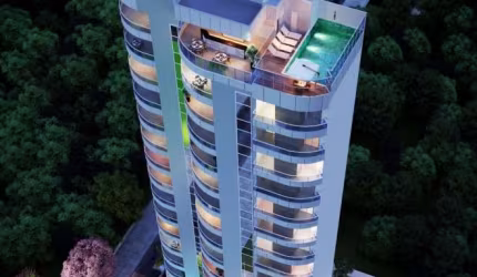 Lançamento de altíssimo padrão, apartamento 4 suítes à venda, lazer completo na cobertura, Praia do Morro, Guarapari ES