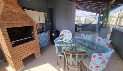 Pitangueiras - Cobertura com 3 suítes - Amplo terraço - 1 quadra da praia.