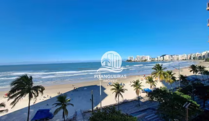 Apartamento amplo frente ao mar com linda vista na Praia das Pitangueiras
