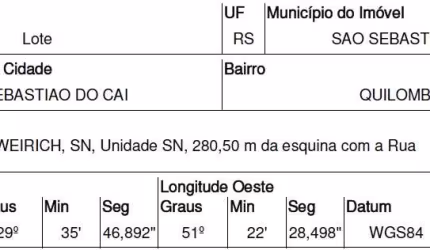 Oportunidade Única em SAO SEBASTIAO DO CAI - RS | Tipo: Terreno | Negociação: Venda Direta Online  | Situação: Imóvel