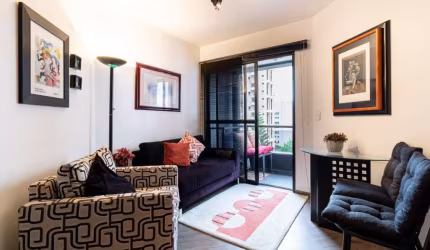 Apartamento tipo para venda com 1 quarto, sendo 1 suíte, 45m²