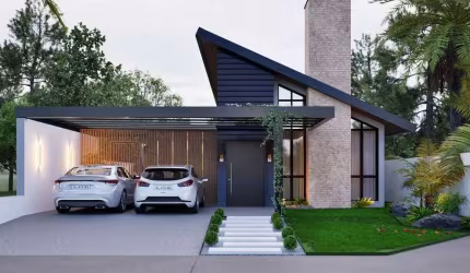 Casa moderna com 3 dormitórios e área de lazer completa
