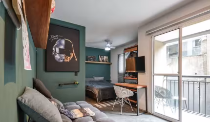 Sensacional studio para venda com 1 quarto, sendo 1 suíte, 27.71m²