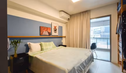 Deslumbrante studio para venda com 1 quarto, 35m²