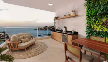 Apartamento com 2, 3 e 4 Quartos de frente para o mar da Prainha, Guarapari-ES