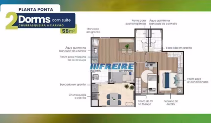 Apartamento com 2 dormitórios à venda, 55 m² por R$ 529.000,00 - Campestre - Santo André/SP