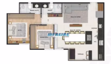 Apartamento com 2 dormitórios à venda, 65 m² por R$ 635.130,00 - Vila Assunção - Santo André/SP