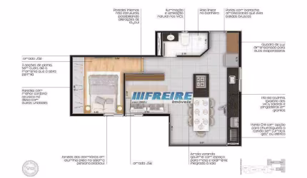 Apartamento com 1 dormitório à venda, 38 m² por R$ 309.255,87 - Vila Príncipe de Gales - Santo André/SP