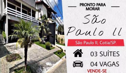 Casa, 285 m² - venda por R$ 1.800.000,00 ou aluguel por R$ 10.000,00/mês - São Paulo II - Cotia/SP