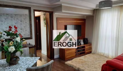 Apartamento com 3 dormitórios e 2 vagas à venda, 89 m² por R$ 560.000 - Vila Boa Vista - Santo André/SP