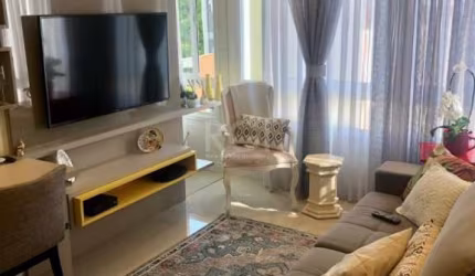 Lindo Apartamento mobiliado.&lt;BR&gt;1 dormitório, novo,  living dois ambientes, cozinha americana com churrasqueira, área de serviço, uma garagem. &lt;BR&gt;Excelente localização a pouco metros do  