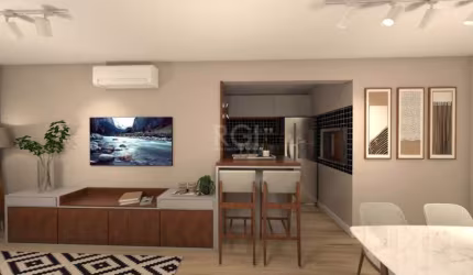 Apartamento de dois ( 2) dormitórios,  sendo uma (1) suíte, com 1 vaga de garagem no bairro São João no Condomínio Viva Vida  Clube Moinho em Porto Alegre. Lindo apartamento, reformado, em andar  alto