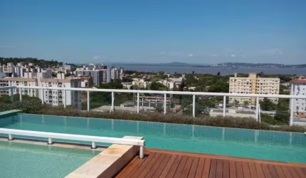 Apartamento novo, 2 quartos, sendo uma suite,1 vaga de garagem. Com piso e box.&lt;BR&gt;Edifício com toda infraestrutura, piscina, portaria 24 hrs, salão de festas, play, sala de ginastica, espaço pe