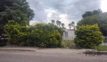 Terreno com 10 metros de frente, 30m em ambos os lados, 14m30 ao fundo. A construção que existia no terreno já foi demolida, o terreno apresenta um declive ideal para fazer uma laje ao nível da rua, p