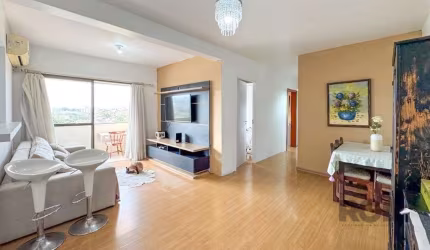 Amplo apartamento mobiliado no bairro Teresópolis&lt;BR&gt;&lt;BR&gt;&lt;BR&gt;Living em 3 ambientes, cozinha integrada, ampla sacada com churrasqueira, andar alto e com excelente posição solar. &lt;B