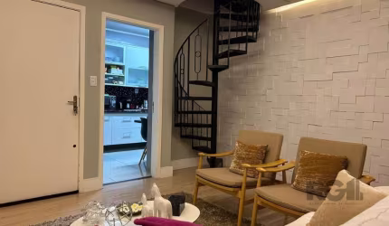 Impecável cobertura de 03 dormitórios com suíte,  moveis sob medida, peças amplas, piso laminado e vista arborizada. Área de serviço, banheiro auxiliar, Juncker. Imóvel finamente decorado por arquitet