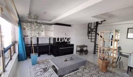 cobertura de 2 quartos no cobiçado bairro Jardim Lindóia, Totalmente mobiliada.