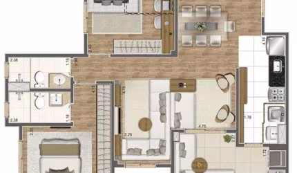 Apartamento à Venda no Condomínio Living Elegance, Botafogo, Campinas - SP